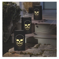 Light the way with a shiver using these Boneyard Luminary Bags
