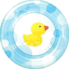 Splish Splash Rubber Duckies Lunch Plates (8/pkg)