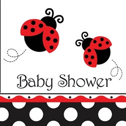 Ladybug Baby Shower Lunch Napkins (16/pkg)