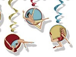 Your party will be 'swinging' with these Vintage Circus Whirls