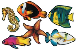 Coral Reef Fish Cutouts