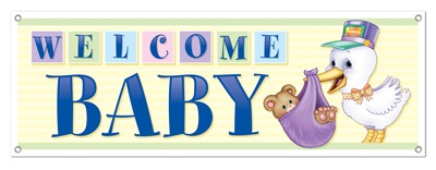 Welcome Baby Sign Banner