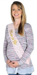 Mom To Be Lace Sash - Pink