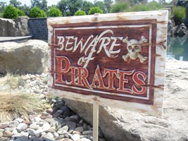 Beware of Pirates Yard Sign