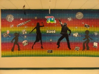 we had the 60's, 70's and 80's down the hallways