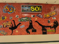 we had the 60's, 70's and 80's down the hallways