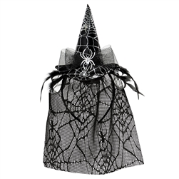 Spider Witch Hat Headband w/Veil