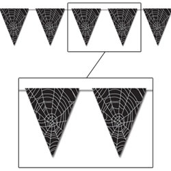 spider web pennant banner