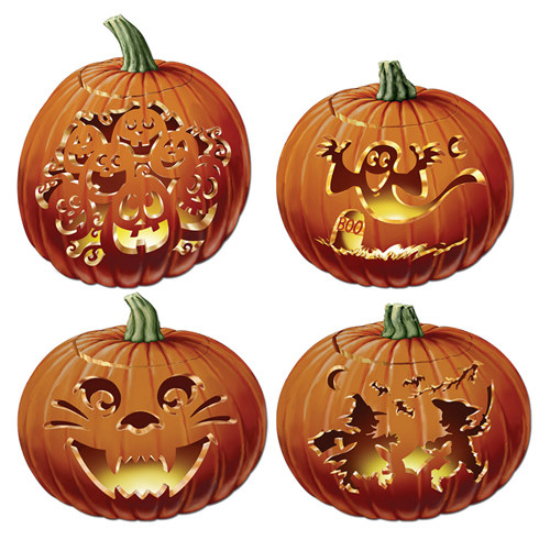 Carved Pumpkin Cutouts - PartyCheap