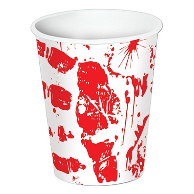 bloody handprints cups