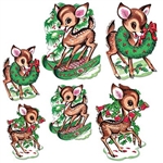 Vintage Christmas Reindeer Cutouts