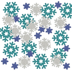 Let it snow on your winter themed party table!  Your guests will love the sparkle and color this deluxe Snowflake Sparkle Confetti adds to your decor.  Your party will be Instagram ready in an instant!  Great for scrap booking, memory books and crafts.