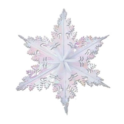 opalescent metallic winter snowflake