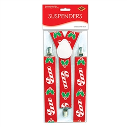 Candy Cane And Holly Suspenders