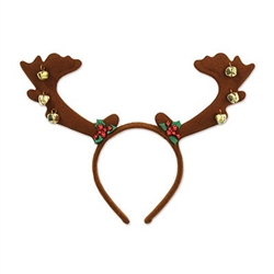 Reindeer Antlers W/Bells