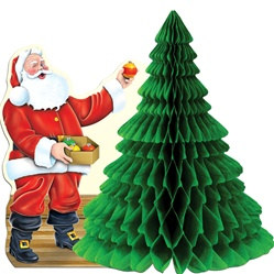 Santa with Tissue Tree