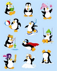 Penguin Stickers (4 sheets/pkg)
