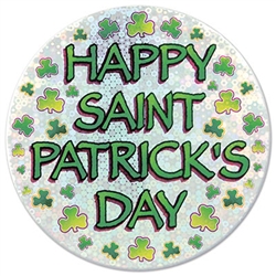 Happy St Patricks Day Button