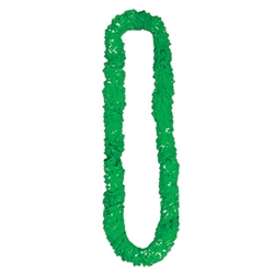 Go green in a big way with these Green Soft-Twist Poly Leis