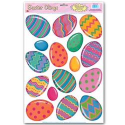 Color Bright Egg Window Clings (16/sheet)