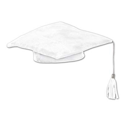 White Plush Graduate Cap