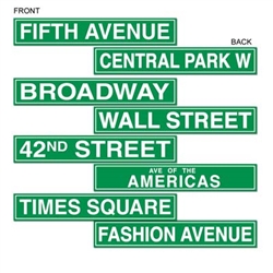NYC Street Sign Cutouts