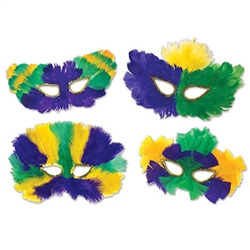 Mardi Gras Fanci Feather Mask