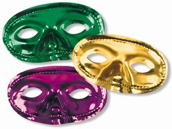 Mardi Gras Metallic Half Mask