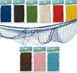 String up some decorating fish netting for a nautical theme party or luau. 
