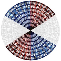Red, White, and Blue Star Jumbo Display Fan