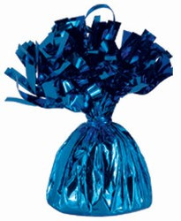Blue Metallic Wrapped Balloon Weight