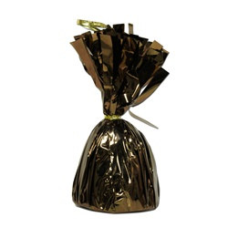 Chocolate Brown Metallic Wrapped Balloon Weight