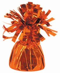 Orange Metallic Wrapped Balloon Weight