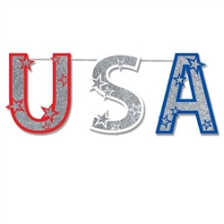 Glittered USA Streamer - say it with us  . . . USA,USA,USA,USA!