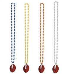 Beads with Football Medallions