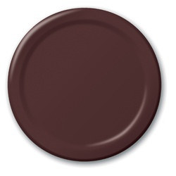 Chocolate Brown Lunch Plates (24/pkg)