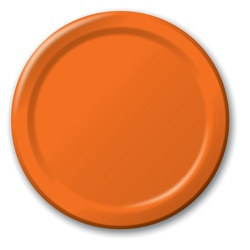 Orange Lunch Plates (24/pkg)