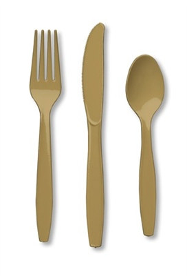 Gold Assorted Cutlery (24/pkg)