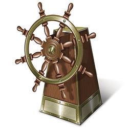 3-D Jointed Ships Helm Centerpiece