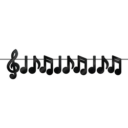 Foil Musical Notes Streamer