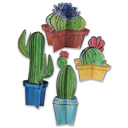 3-D Cactus Centerpieces