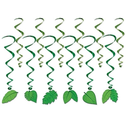 Add color, fun and movement to your Jungle or Luau themed parties with these Tropical Leaves Whirls.  Whether you're defining a space or adding texture to a background, these whirls will look great and twirl in the lightest breeze. 12 whirls per package.