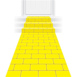 Whether you're off to OZ or just looking for a striking entrance for your guests, this Yellow Brick Runner is sure to never lead you astray. This 10 foot long, 2 foot wide runner is great for indoor and outdoor use and includes double stick tape. 
