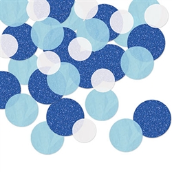 Want a different, softer look in confetti? &nbsp;This Dot Deluxe Sparkle Confetti - Blue & White is a great choice! &nbsp;Perfect for 1st birthdays, It's a boy/girl reveals and more. &nbsp;Sold in 0.5 ounce packages. &nbsp;Also looks great in scrap books and i art projects!