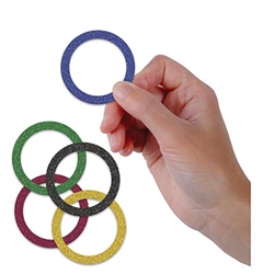 Anytime the world comes together for sports, it deserves confetti!  Get the best with this Sports Party Rings Del Sparkle Confetti and add sparkle, interest and style to your sports themed party or event.  1/2 ounce per package.