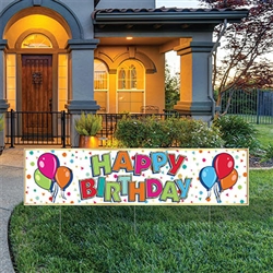 All Weather Jumbo Happy Birthday Yard Sign