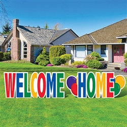 All Weather Jumbo Welcome Home Yard Sign Set