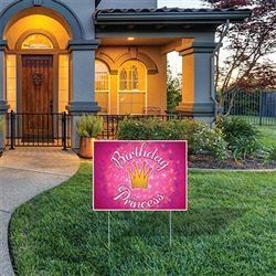 All Weather Birthday Princess Yard Sign