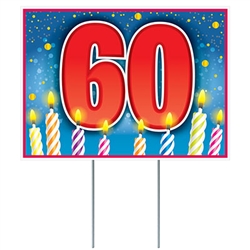 All Weather "60" Birthday Yard Sign