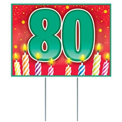 All Weather "80" Birthday Yard Sign